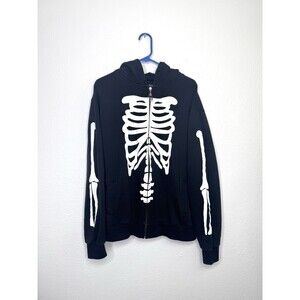 Phoebe Bridgers Skeleton Tour Hoodie XL Black Full Zip 2 Sided Official Merch